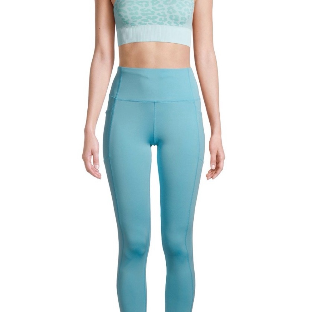 Avia Seamless Mint Leopard Print Sports Bra - Picture 3 of 4
